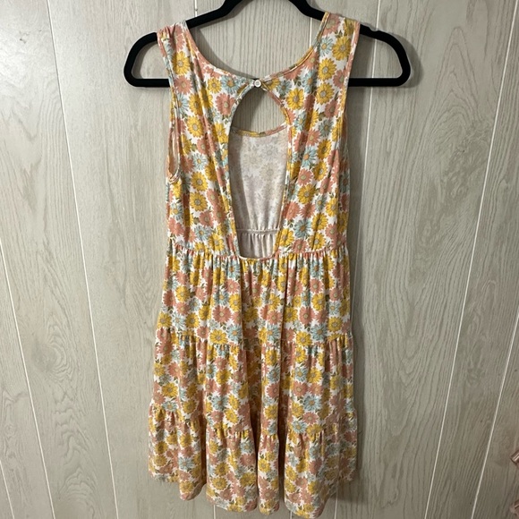 Ultra Flirt | Yellow & Pink Floral Dress | Women’s Medium - Picture 5 of 8